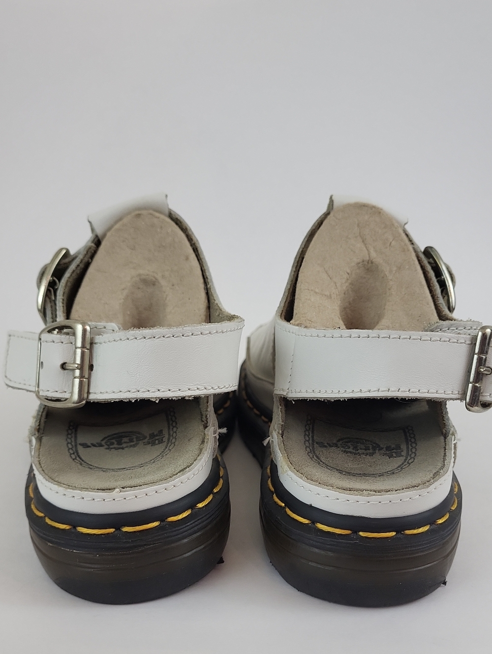 Vintage 90s White Dr. Martens Dunnet Flower Slingback Sandals Size 7 - Picture 8 of 16
